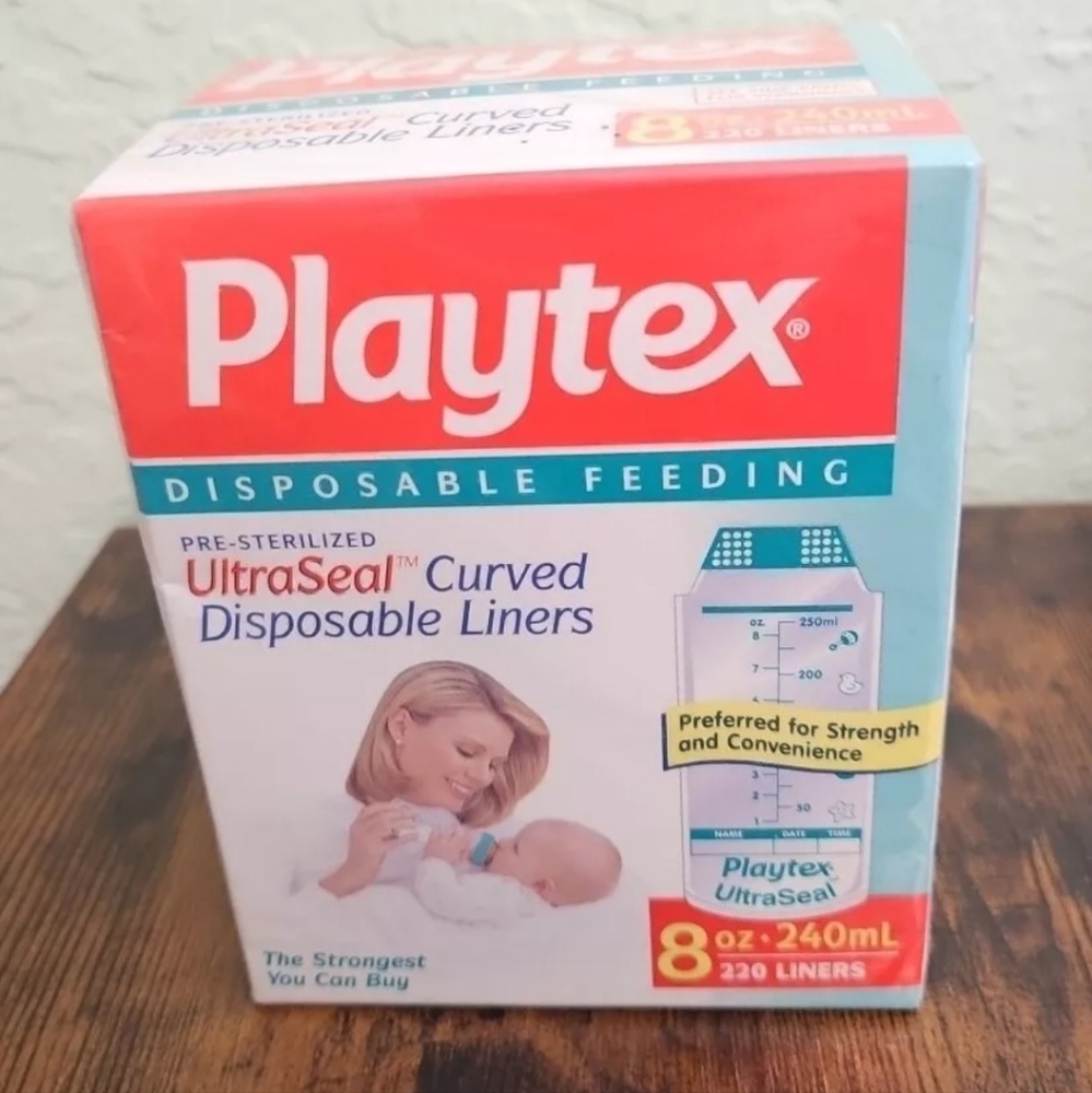 Playtex UltraSeal Curved Disposable Liners 8 oz 220 Count Pre-Sterilized New